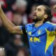 Dominic Calvert-Lewin of England celebrates after scoring his team's second goal during the FIFA World Cup 2022 Qatar qualifying match between England and San Marino