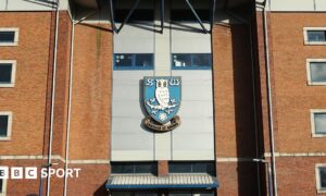 The Sheffield Wednesday crest at Hillsborough