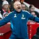 Nottingham Forest manager Sean Dyche reacts during the Premier League match against Manchester City