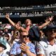 Australia captain Steve Smith takes evasive action to a delivery during the fourth Ashes Test against England at the MCG