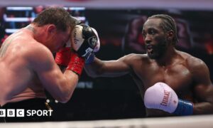 Terence Crawford during his win against beat Saul 'Canelo' Alvarez