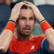 Cameron Norrie reacts during his match against Alexander Zverev