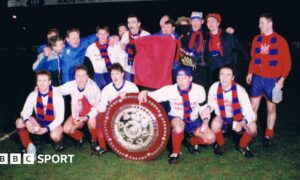 Ards' 1993/94 winning County Antrim Shield side