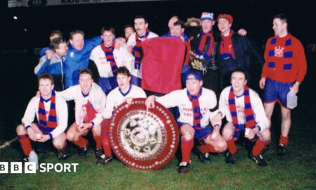 Ards' 1993/94 winning County Antrim Shield side