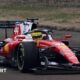 Lewis Hamilton driving the 2026 Ferrari at the Fiorano circuit