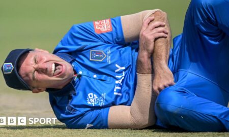 Wayne Madsen winces in pain