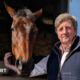 Trainer Jeremy Scott with defending Champion Hurdler Golden Ace