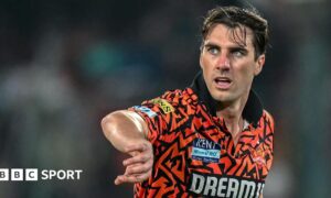 Pat Cummins playing for Sunrisers Hyderabad