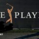 A sign at the Players Championship showing a silhouette of a person swinging a golf club between the words 'The' and 'Players'