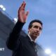 Unai Emery, Manager of Aston Villa, gestures as he walks out of the tunnel prior to the UEFA Europa League 2025/26 Quarter-Final Leg Two match between Aston Villa FC and Bologna FC 1909