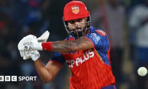 Punjab Kings' Shreyas Iyer in action