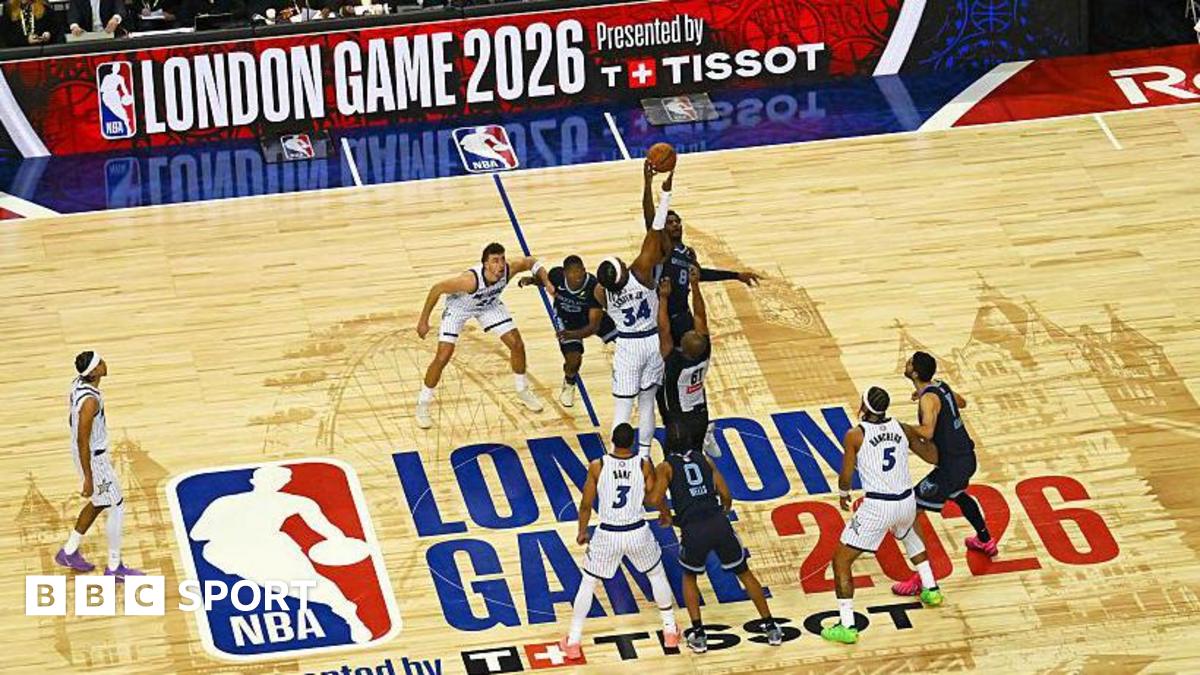 Tip off during Orlando Magic v Memphis Grizzlies in the NBA London game