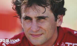 Alex Zanardi pictured in a driver's racing suit