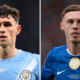 A split picture of Phil Foden and Cole Palmer
