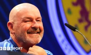 Steve Clarke and the Scotland squad