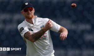 Ben Stokes playing for Durham