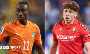 Yan Diomande and Victor Munoz