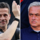 A split picture of Marco Silva and Jose Mourinho