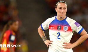 A graphic that reads 'Follow our women's football TikTok' with a picture of a mobile phone