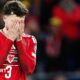 Wales' Neco Williams covers his face with his hands after missing his penalty in the shoot-out during the 2026 FIFA World Cup European Play-off Semi-final.