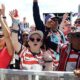 American fans cheer for the USA national team ahead of the World Cup