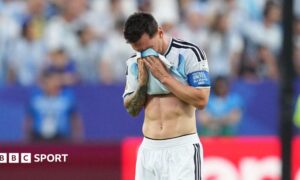 Messi drew level with Miroslav Klose at the top of the all-time World Cup goalscoring list after his hat-trick against Algeria