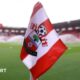A Southampton flag at St Mary's Stadium