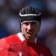 Adam Beard in action for Wales
