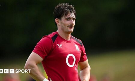 Raffi Quirke during England training last month