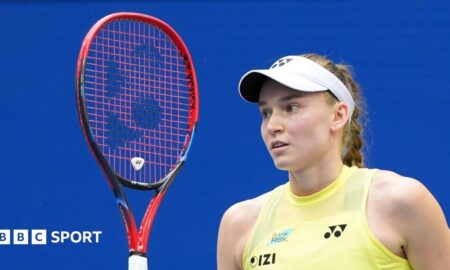 Elena Rybakina celebrates